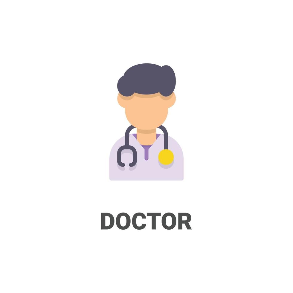 ícone de vetor de médico de avatar da coleção de avatar. ilustração de estilo simples, perfeita para seu site, aplicativo, projeto de impressão, etc.