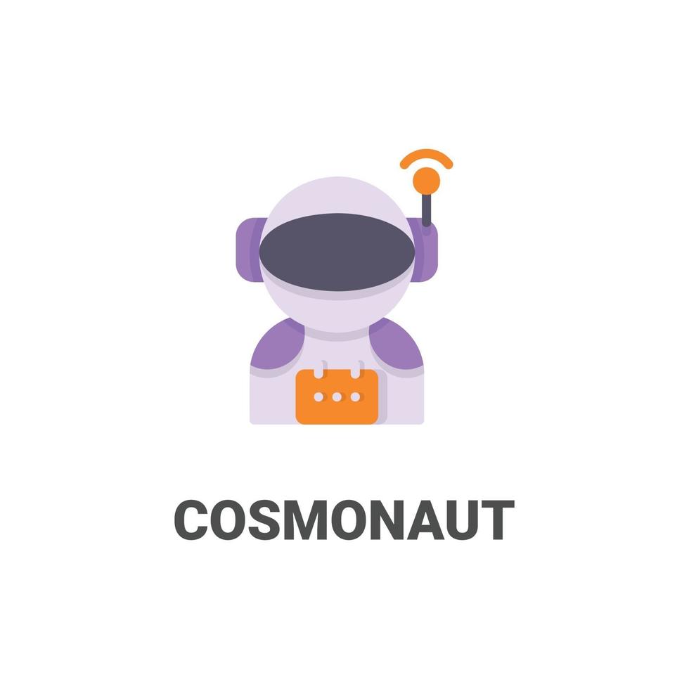 ícone de vetor de cosmonauta avatar da coleção de avatar. ilustração de estilo simples, perfeita para seu site, aplicativo, projeto de impressão, etc.