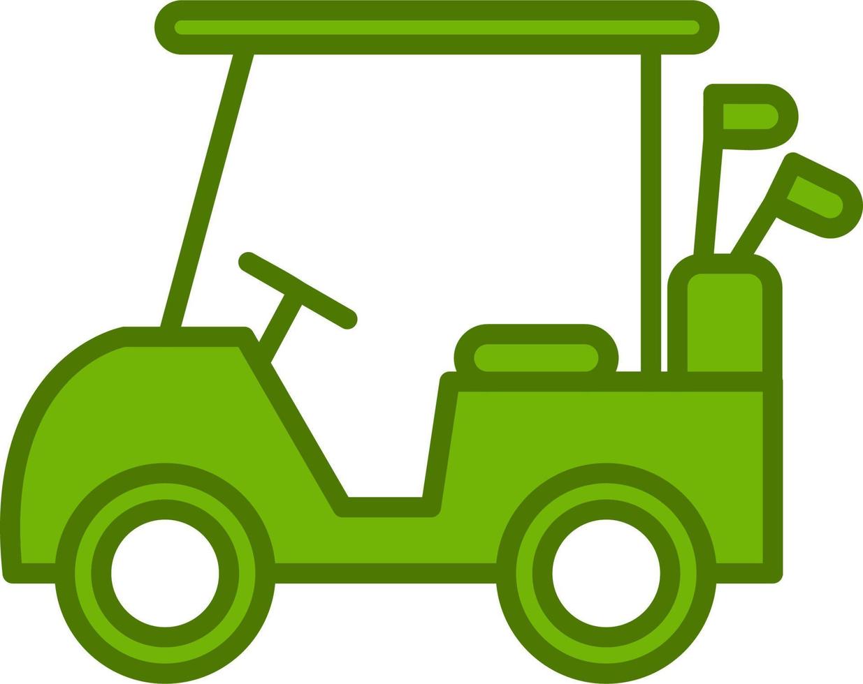 ícone de vetor de carrinho de golfe
