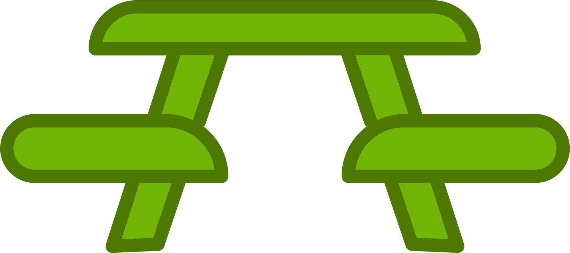 ícone de vetor de mesa de piquenique