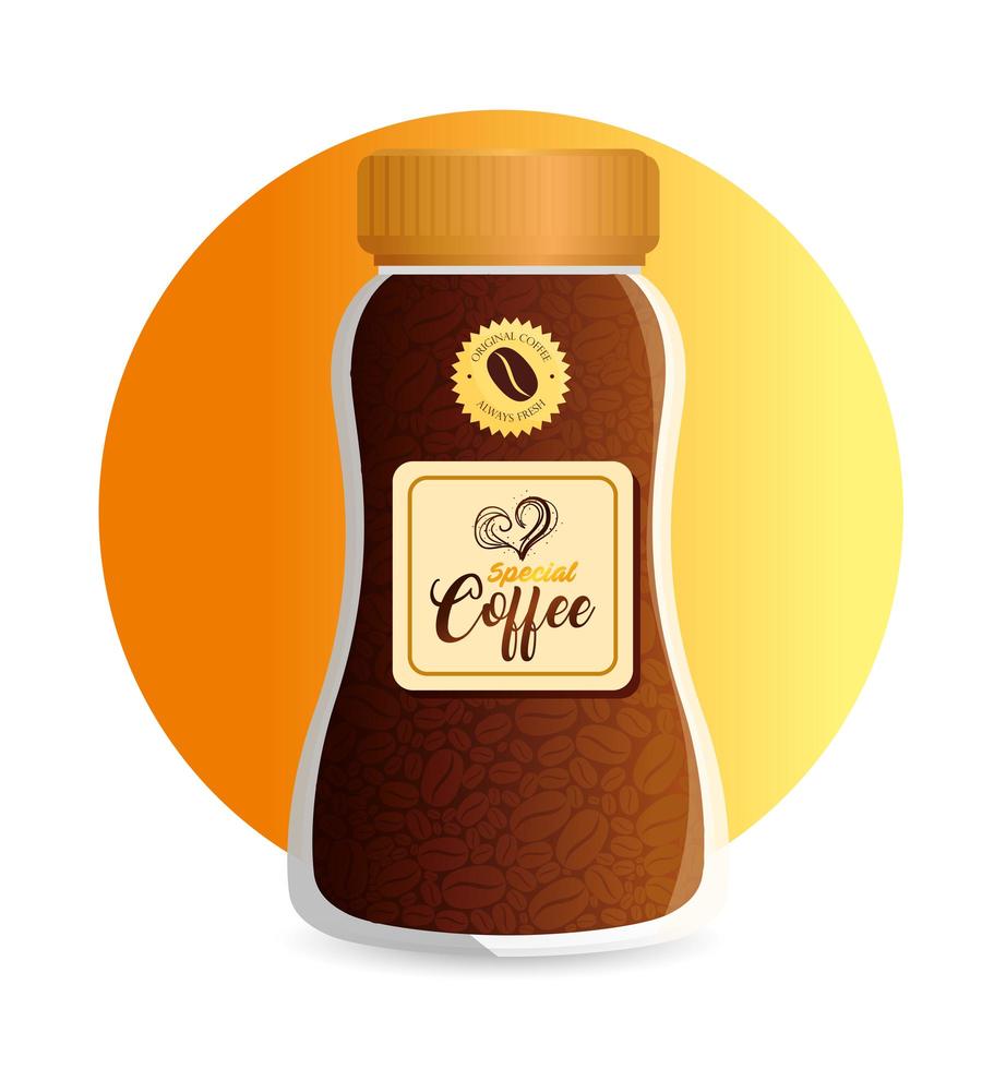 design de embalagem de café vetor