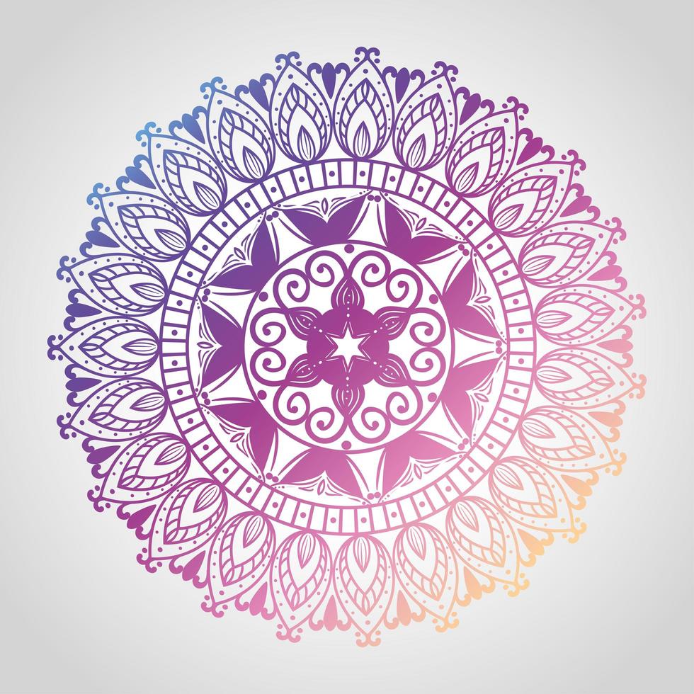 mandala floral, decoração ornamental vetor