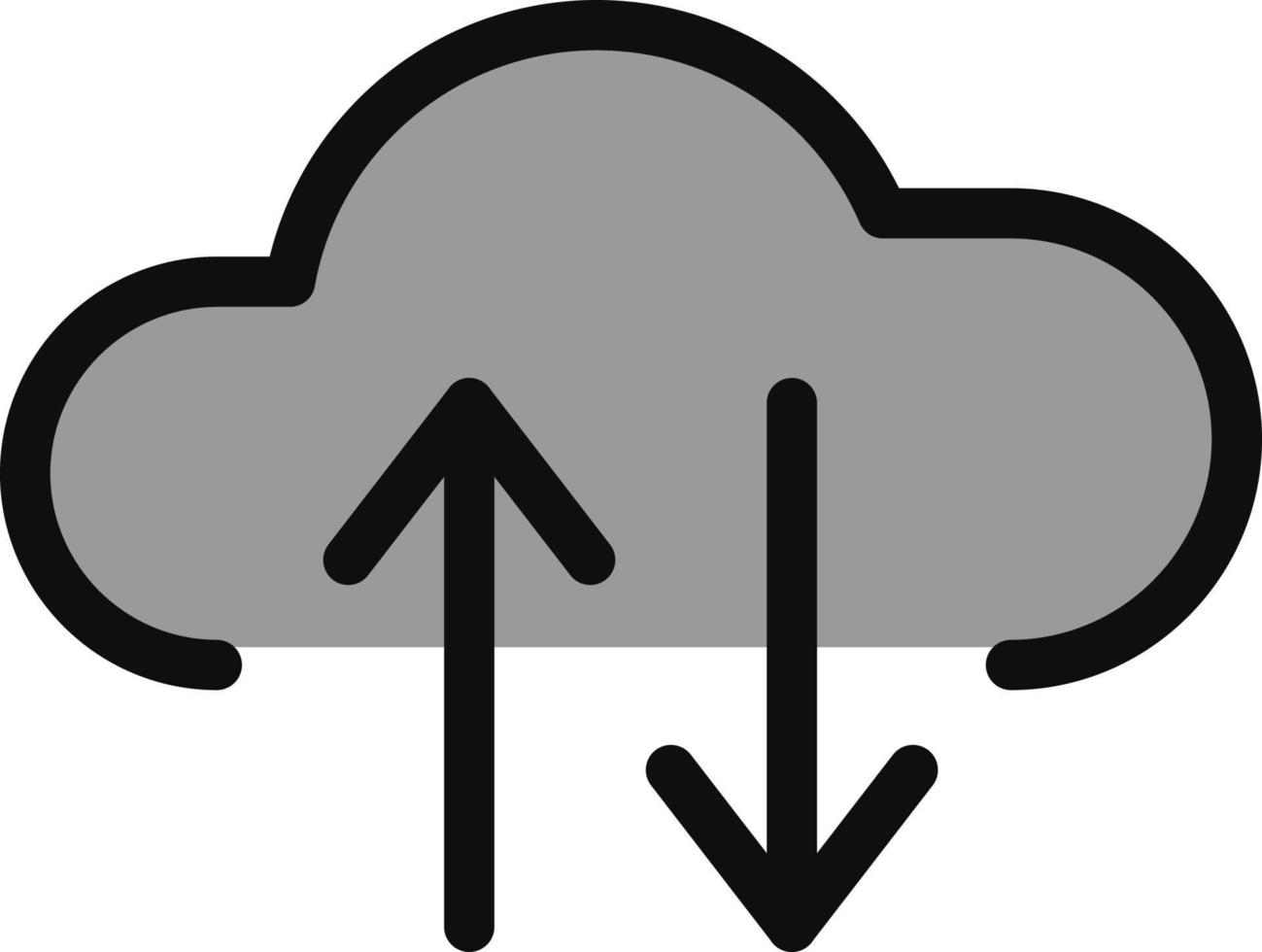 ícone de vetor de dados em nuvem