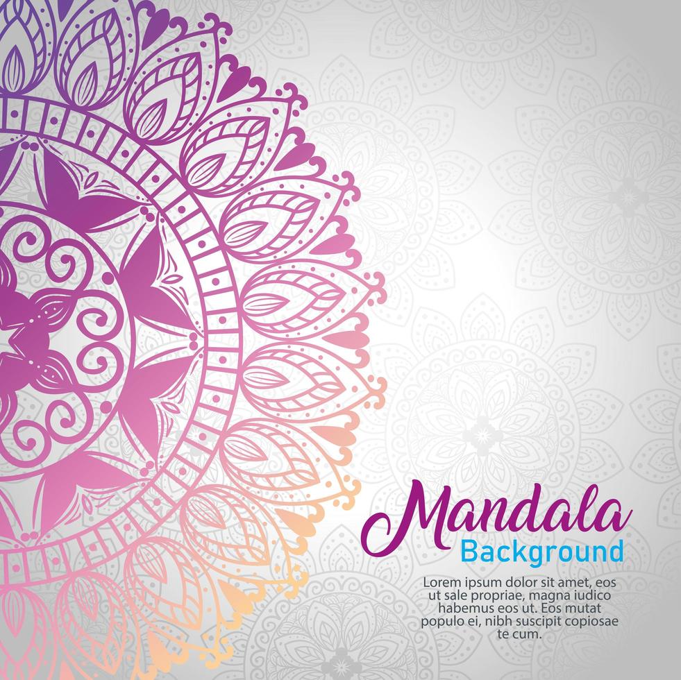 fundo de mandala floral vetor