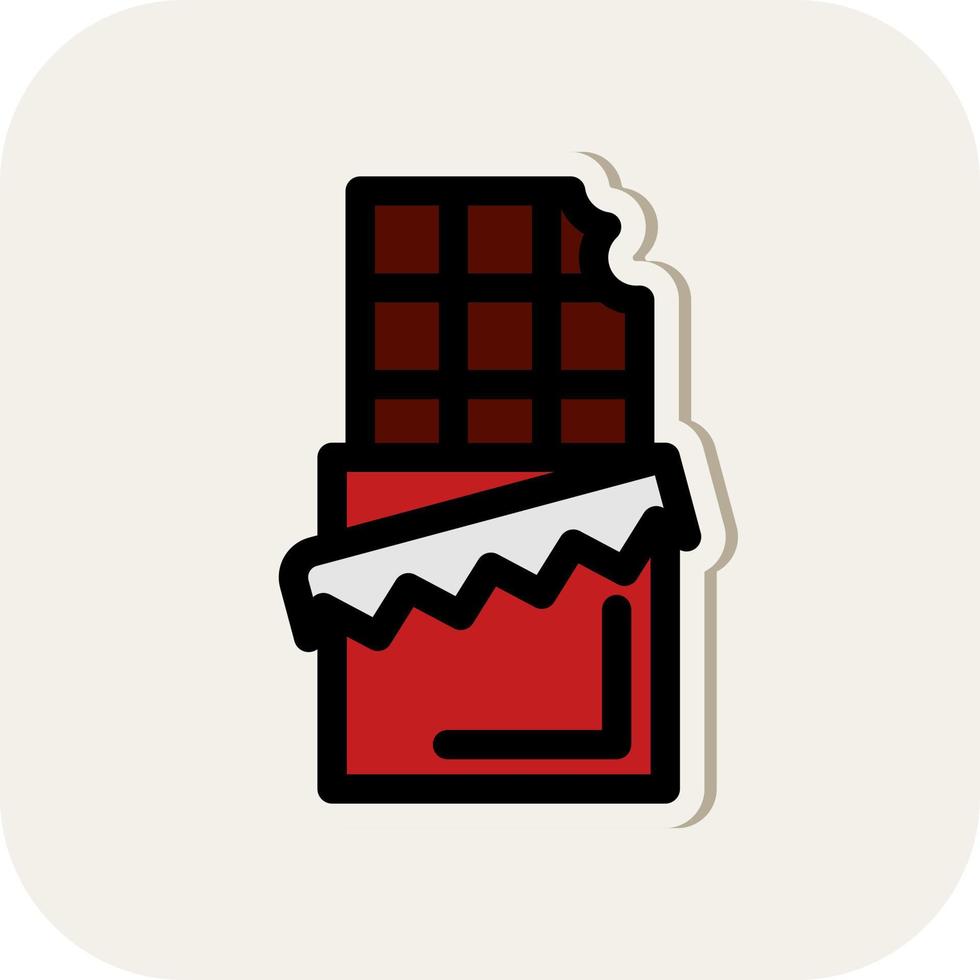 design de ícone vetorial de barra de chocolate vetor