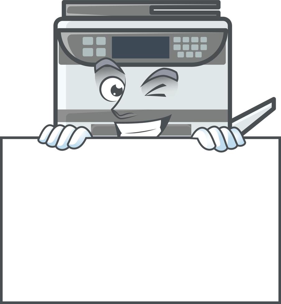 profissional escritório copiadora mascote ícone Projeto vetor