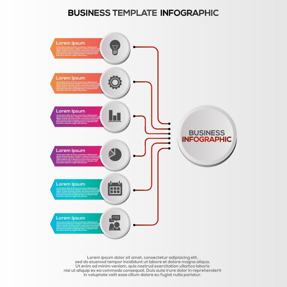 Prêmio vetor gradiente infográfico passos modelo