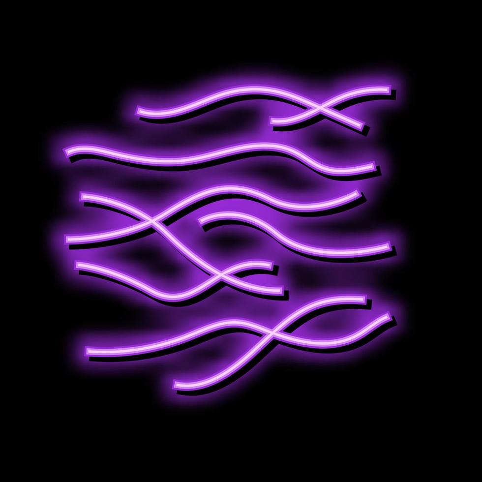 ar onda néon brilho ícone ilustração vetor