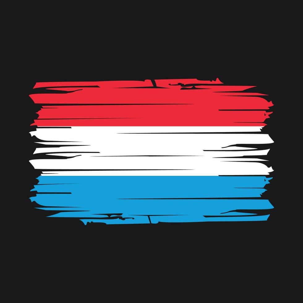 vetor de escova de bandeira de luxemburgo