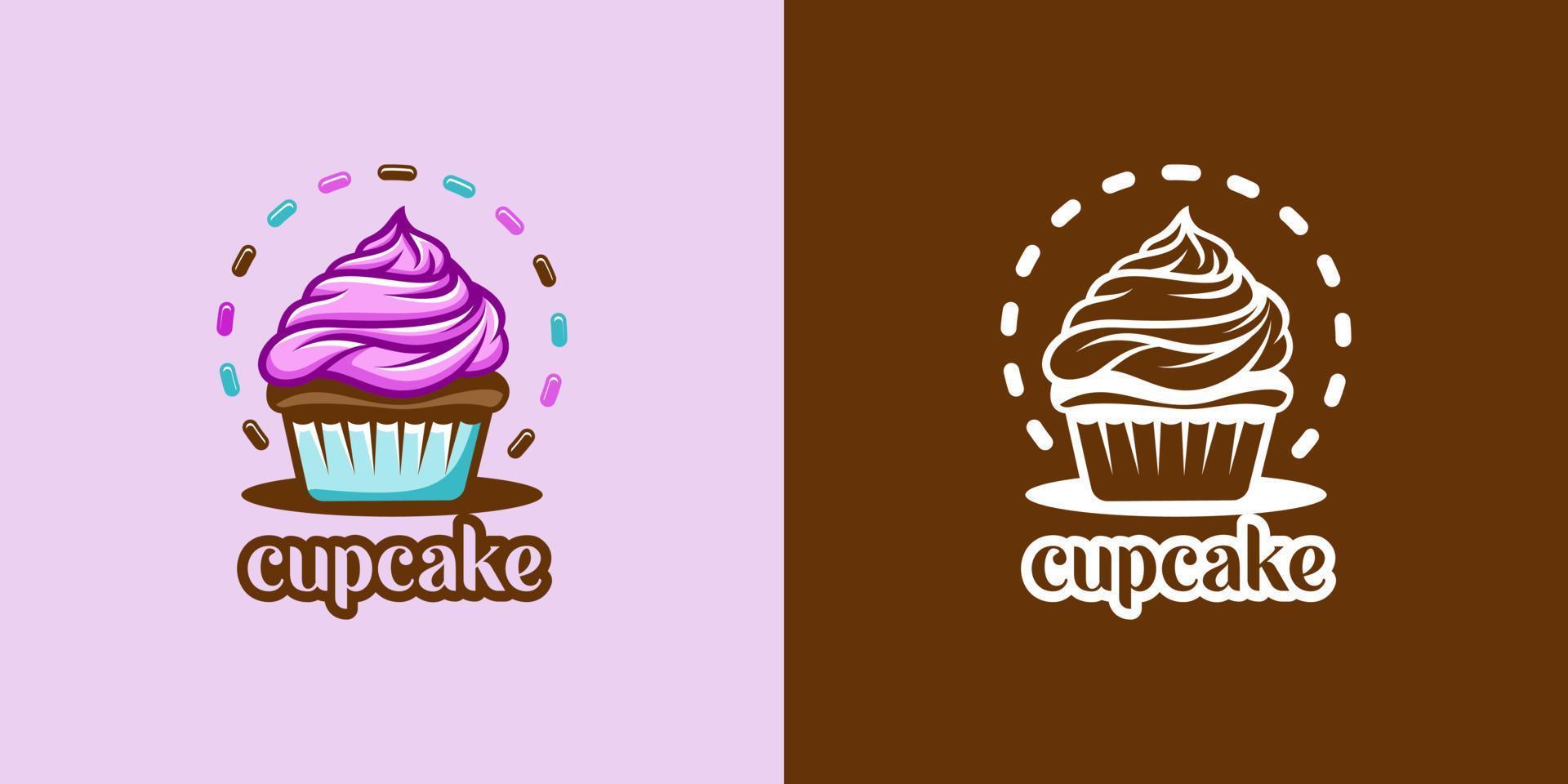 vetor de logotipo de cupcake