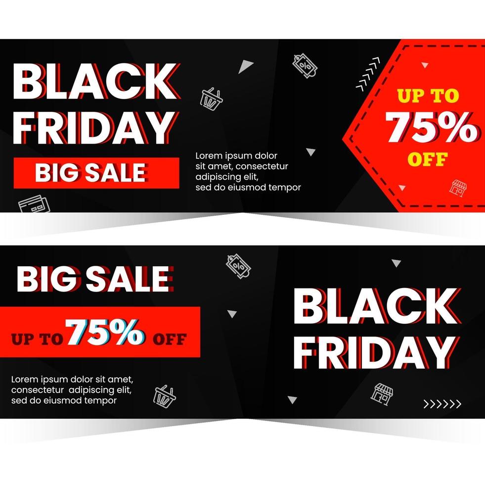 conceito de design de banner black friday vetor