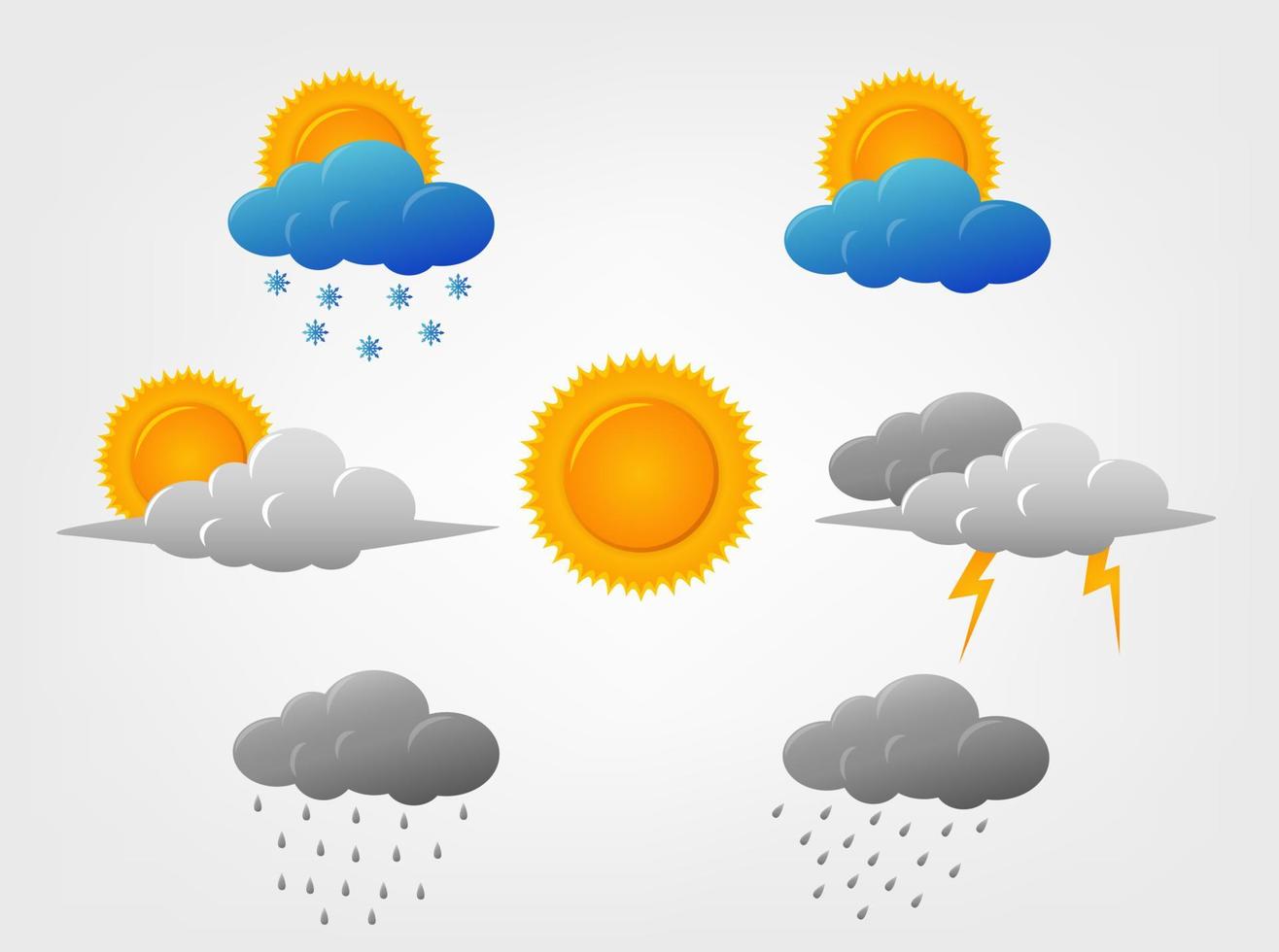 clima ícones projeto, vetor ilustração