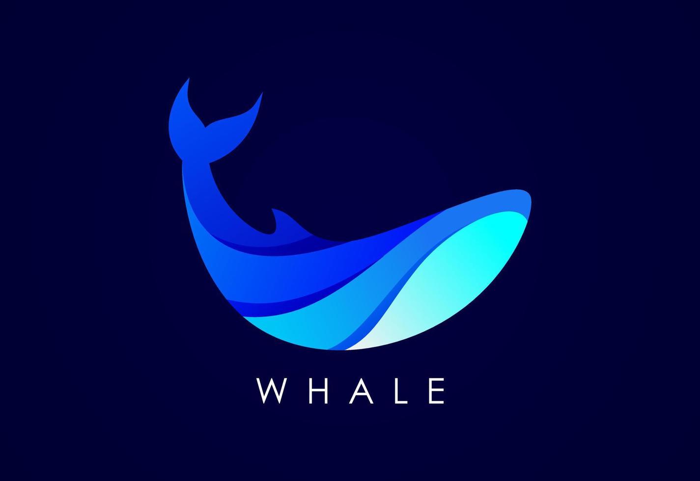 moderno baleia gradiente logotipo. peixe logotipo Projeto modelo. frutos do mar restaurante fazer compras logótipo conceito ícone. vetor