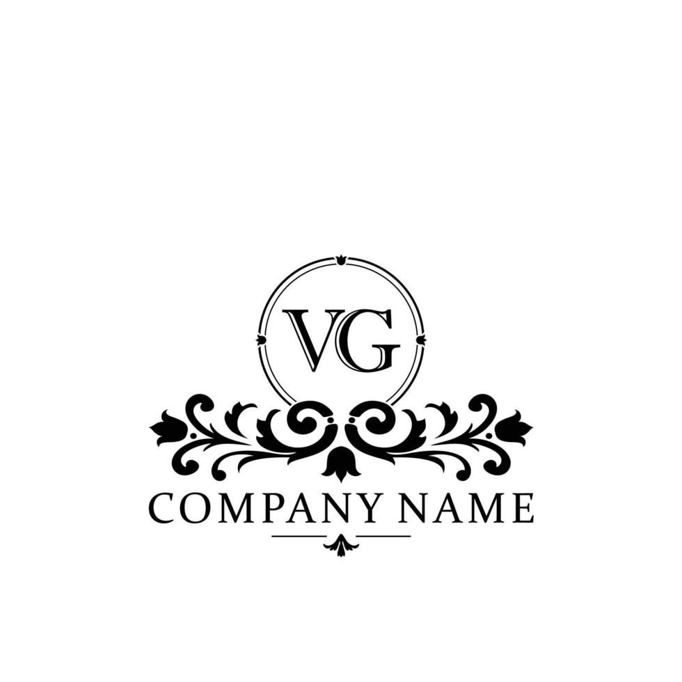 carta vg floral logotipo Projeto. logotipo para mulheres beleza salão massagem Cosmético ou spa marca vetor