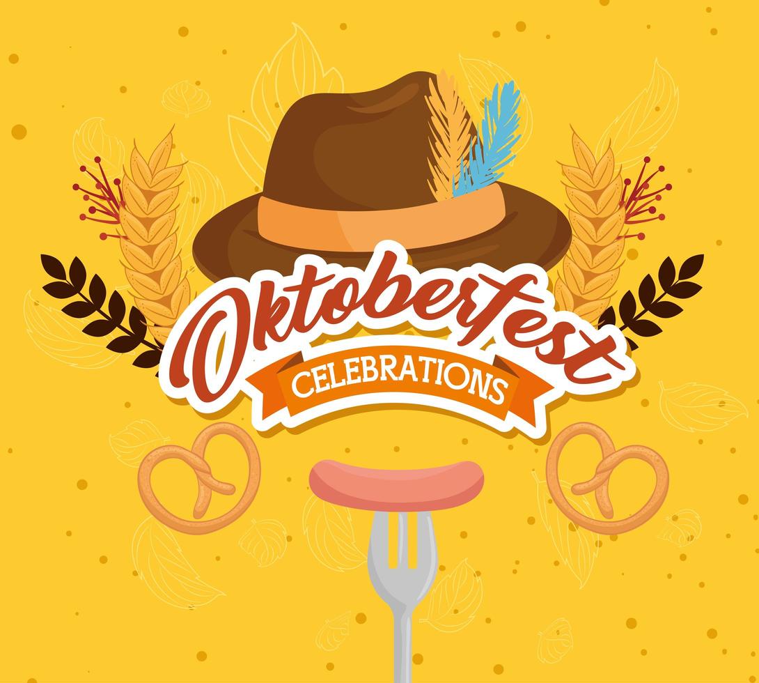 banner de celebração da oktoberfest vetor