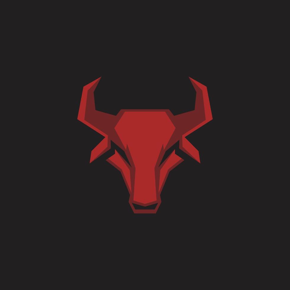 logotipo de touro simples vetor