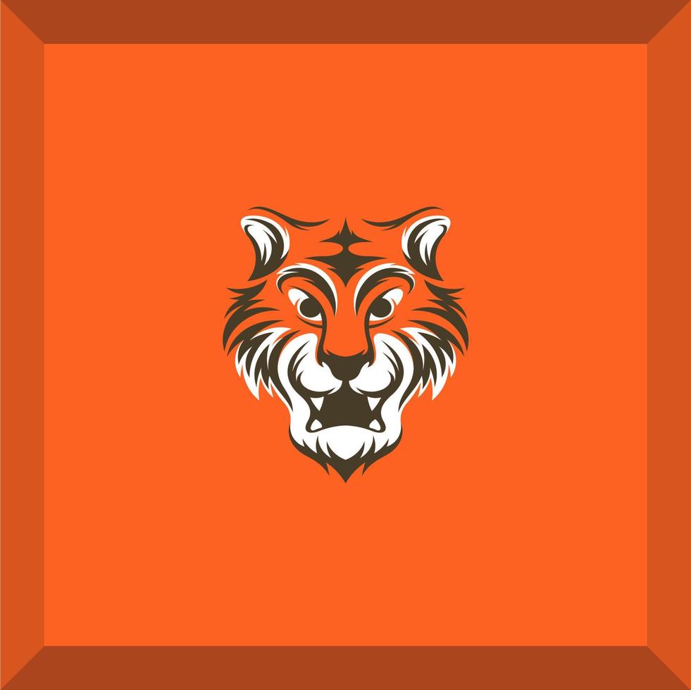 simples tigre logotipo vetor