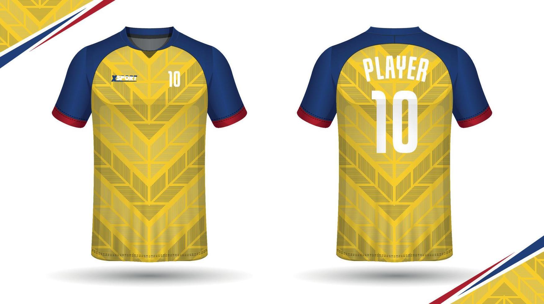 design de camisa de futebol para sublimação, design de camiseta esportiva vetor