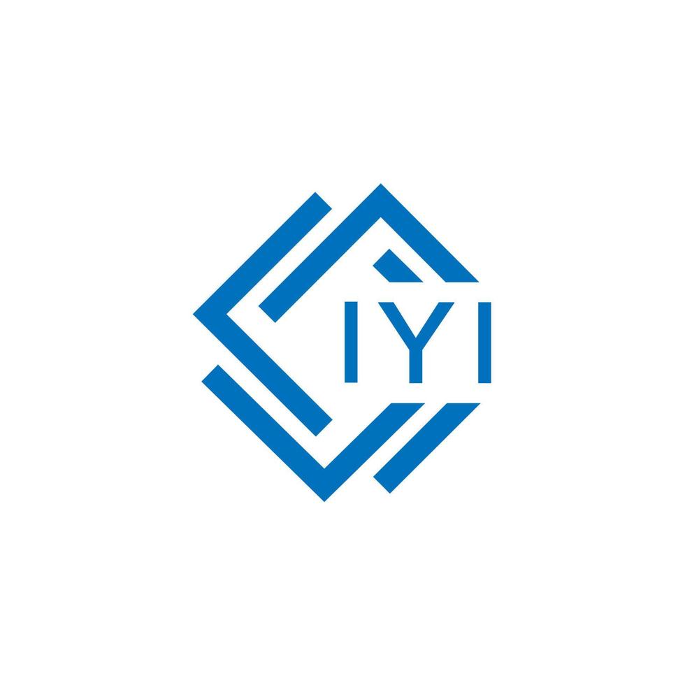 iyi criativo círculo carta logotipo conceito. iyi carta design.iyi carta logotipo Projeto em branco fundo. iyi c vetor