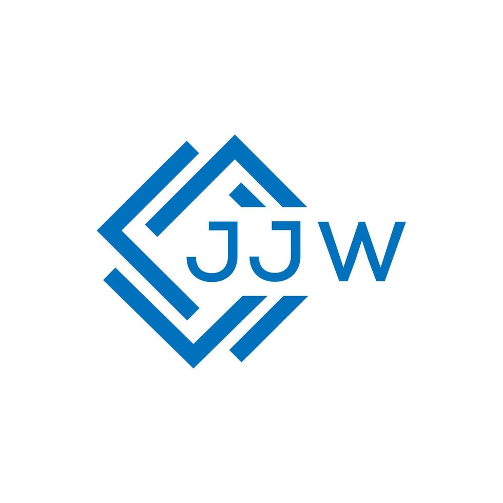jjw carta logotipo Projeto em branco fundo. jjw criativo círculo carta logotipo conceito. jjw carta Projeto. vetor