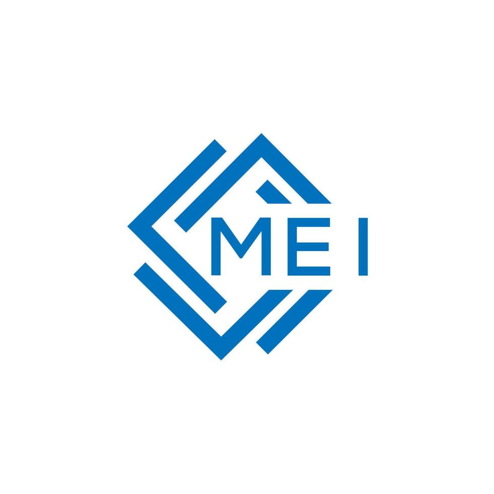 mei criativo círculo carta logotipo conceito. mei carta design.mei carta logotipo Projeto em branco fundo. mei criativo círculo carta logotipo conceito. mei carta Projeto. vetor