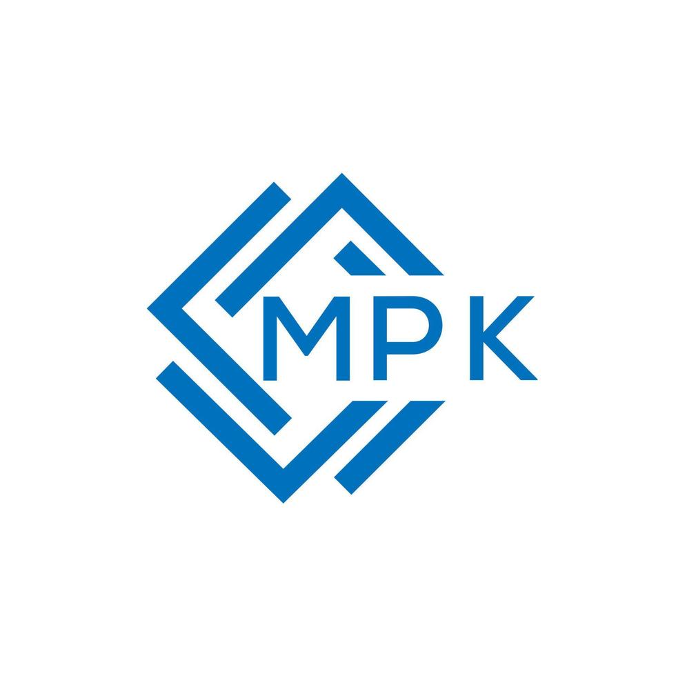 mpk carta logotipo Projeto em branco fundo. mpk criativo círculo carta logotipo conceito. mpk carta Projeto. vetor