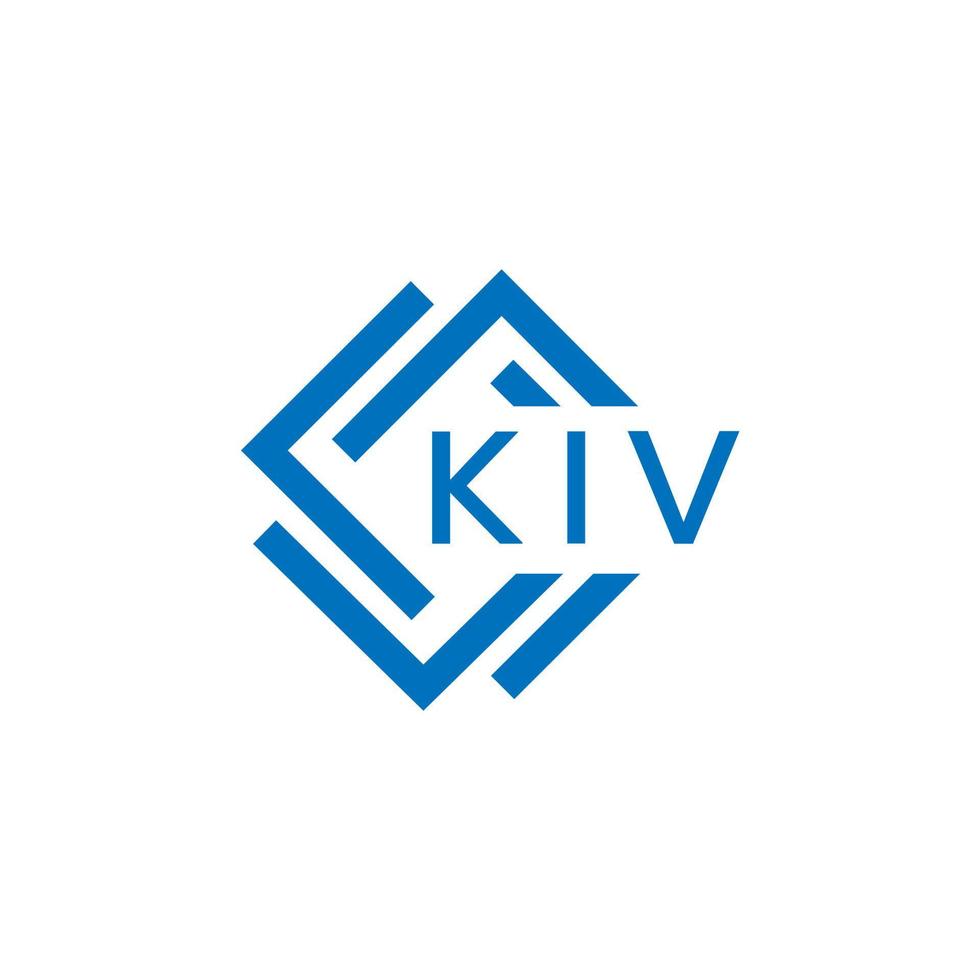 kiv carta logotipo Projeto em branco fundo. kiv criativo círculo carta logotipo conceito. kiv carta Projeto. vetor