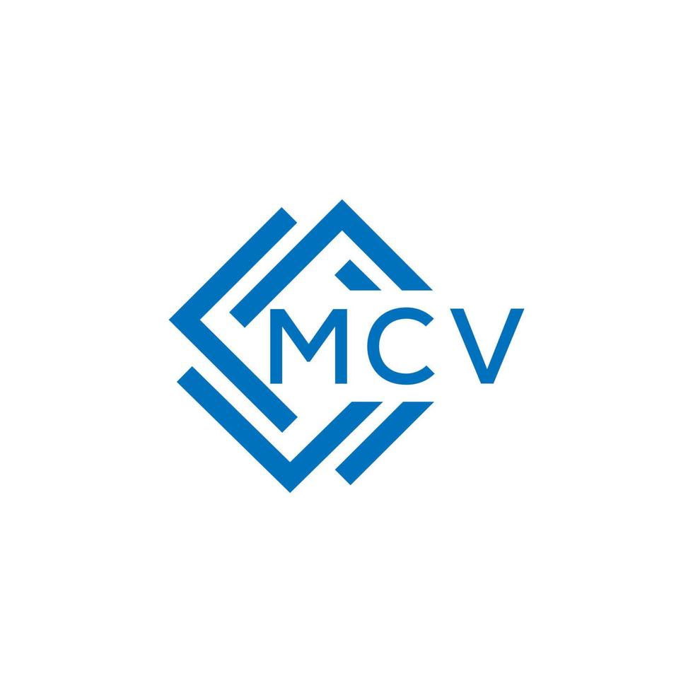 MCV carta logotipo Projeto em branco fundo. MCV criativo círculo carta logotipo conceito. MCV carta Projeto. vetor