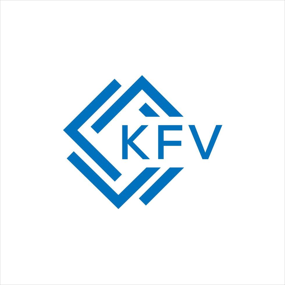 kfv carta logotipo Projeto em branco fundo. kfv criativo círculo carta logotipo conceito. kfv carta Projeto. vetor