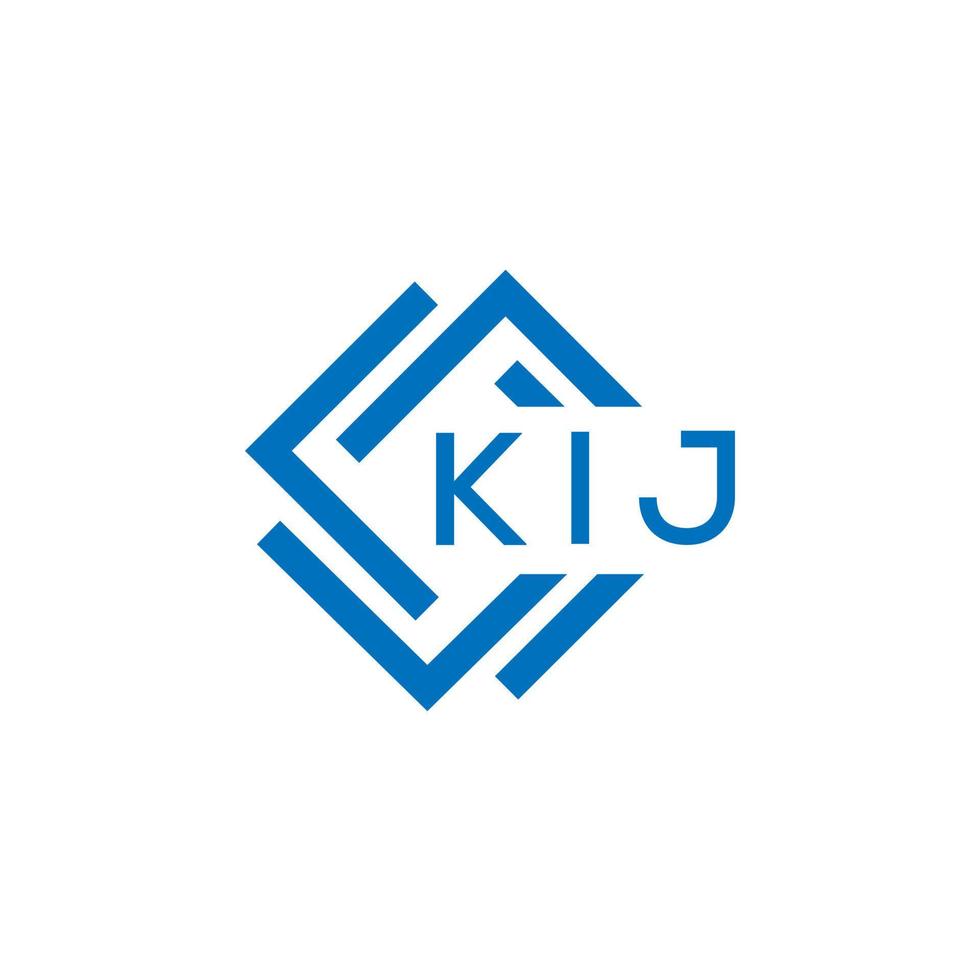 kij carta logotipo Projeto em branco fundo. kij criativo círculo carta logotipo conceito. kij carta Projeto. vetor