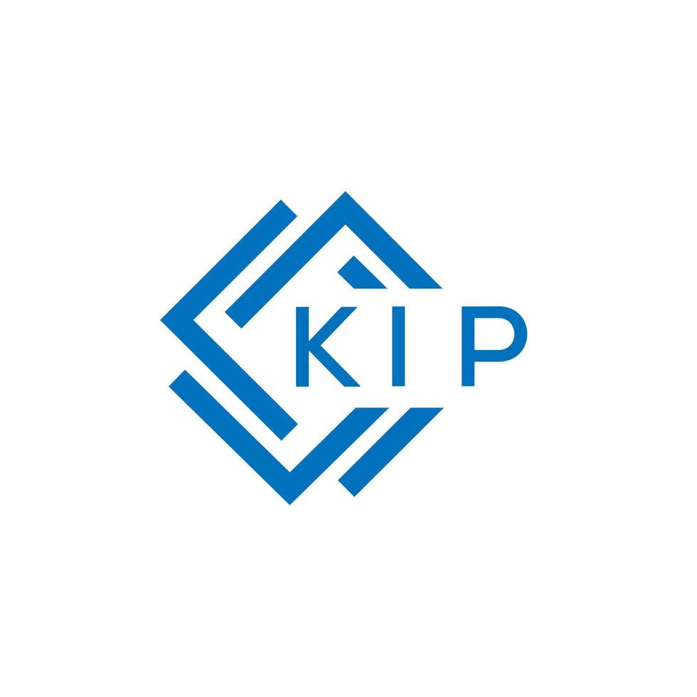 kip carta logotipo Projeto em branco fundo. kip criativo círculo carta logotipo conceito. kip carta design.kip carta logotipo Projeto em branco fundo. kip c vetor