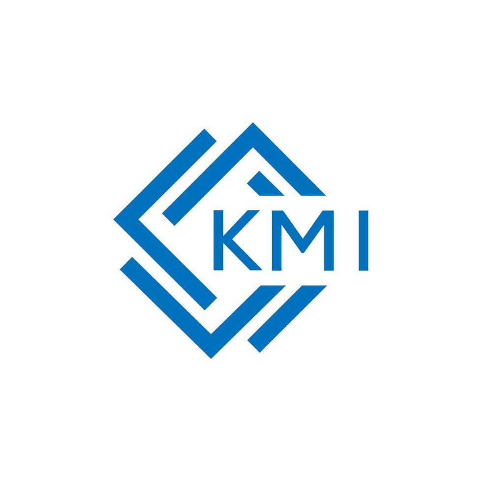 kmi carta logotipo Projeto em branco fundo. kmi criativo círculo carta logotipo conceito. kmi carta Projeto. vetor
