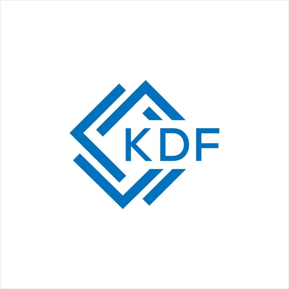 kdf carta logotipo Projeto em branco fundo. kdf criativo círculo carta logotipo conceito. kdf carta Projeto. vetor