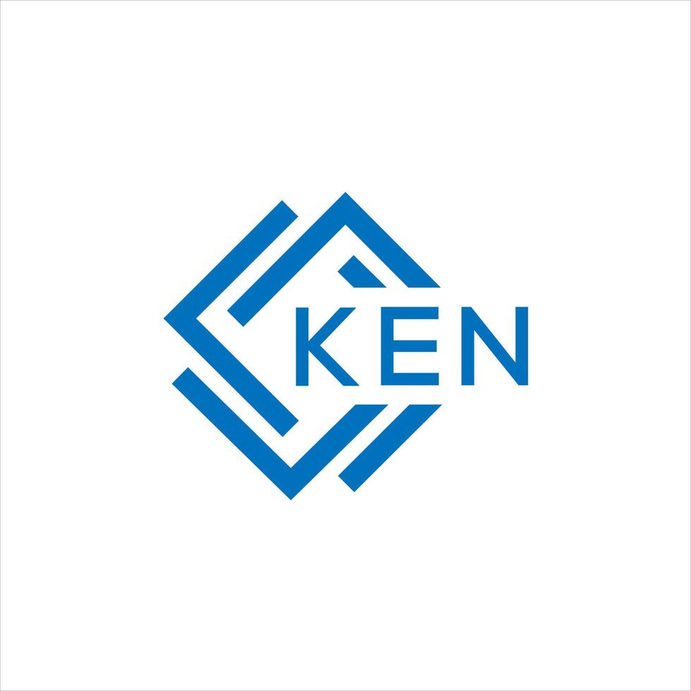 ken carta design.ken carta logotipo Projeto em branco fundo. ken criativo círculo carta logotipo conceito. ken carta Projeto. vetor