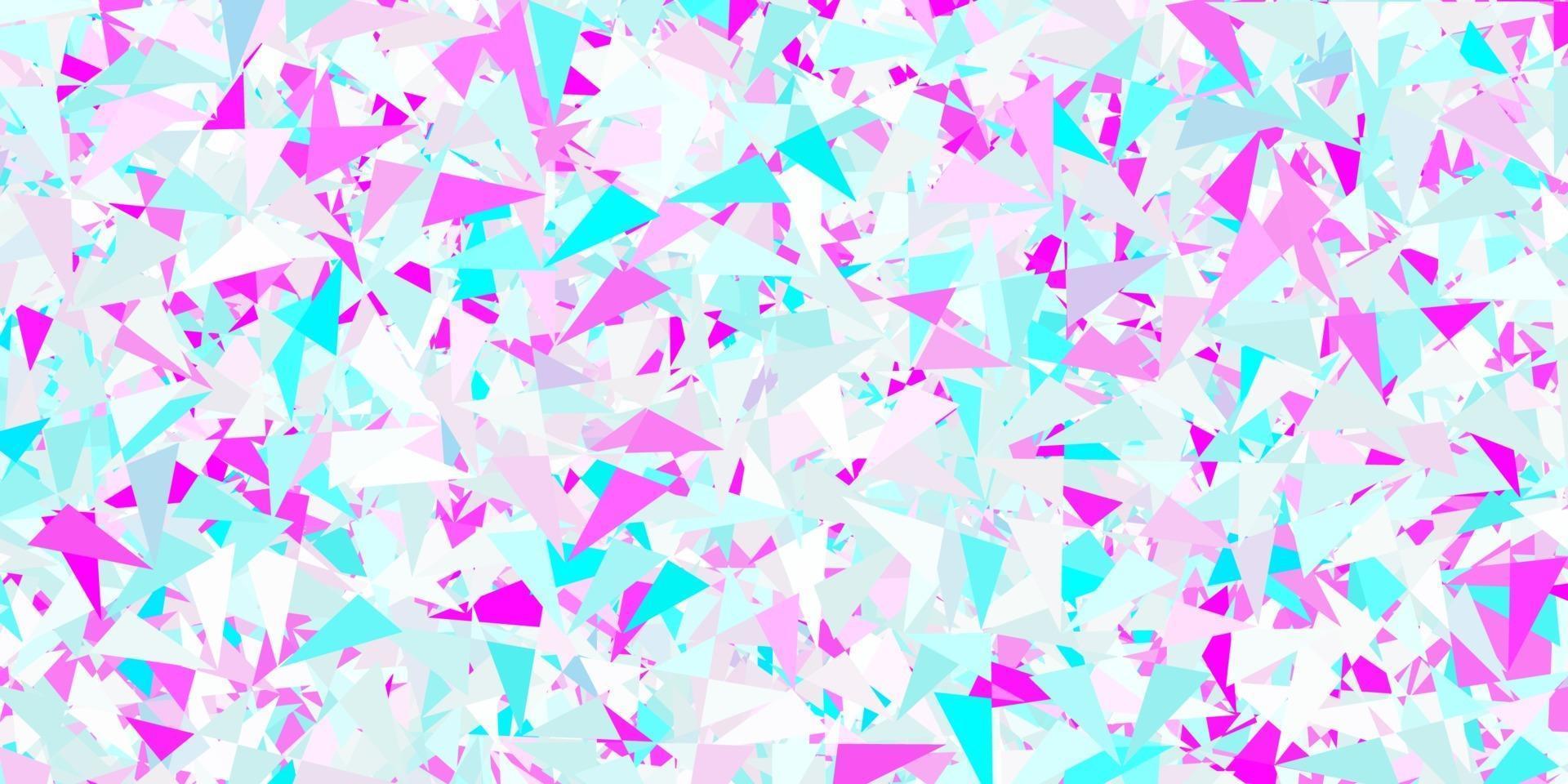 fundo vector rosa claro, azul com triângulos.