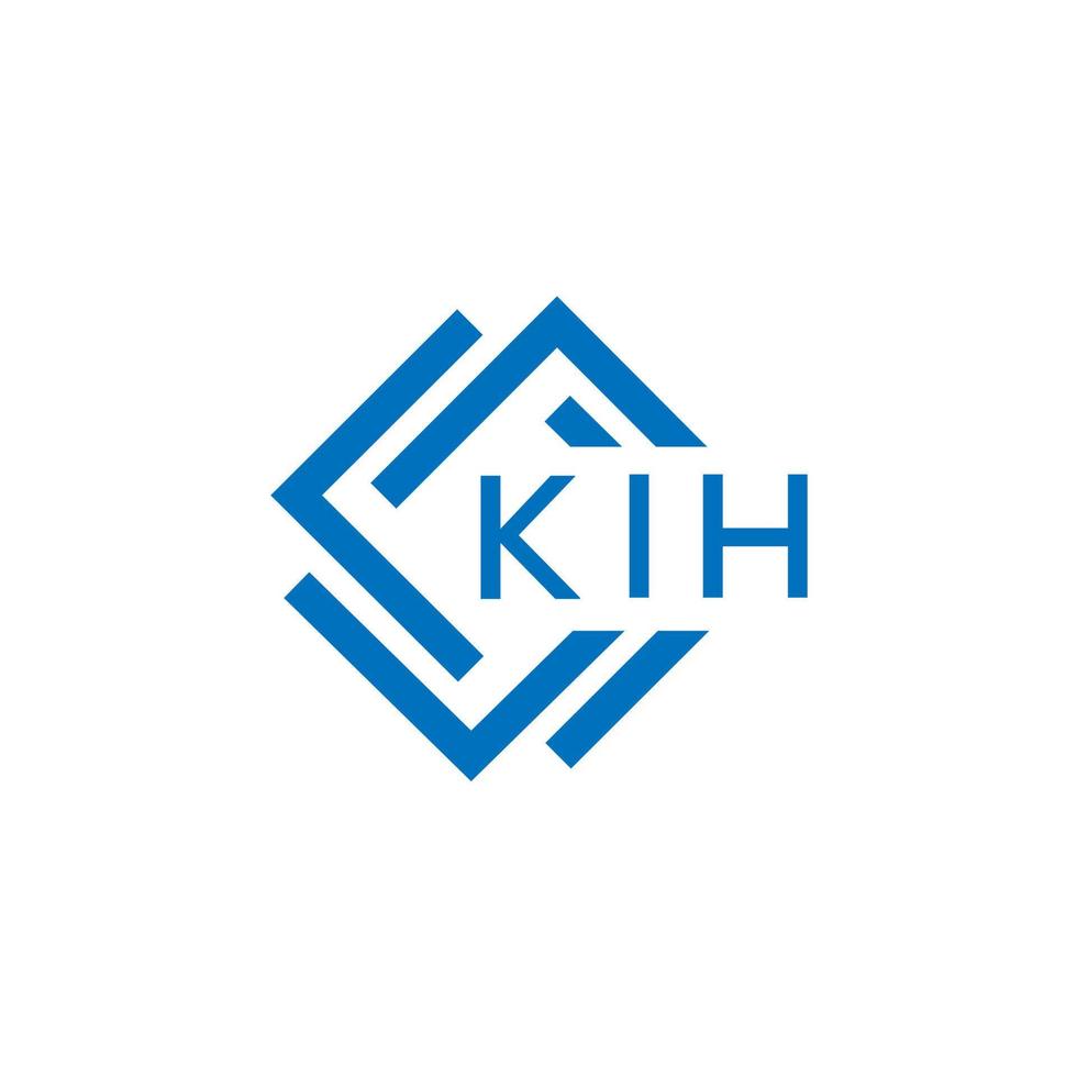 kih carta logotipo Projeto em branco fundo. kih criativo círculo carta logotipo conceito. kih carta Projeto. vetor