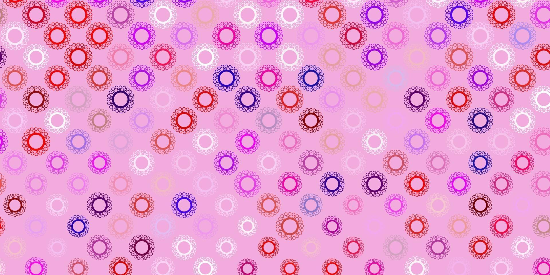 fundo vector rosa claro, vermelho com símbolos covid-19.