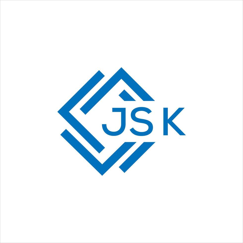 jsk carta logotipo Projeto em branco fundo. jsk criativo círculo carta logotipo conceito. jsk carta Projeto. vetor