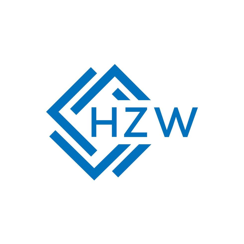 hzw carta logotipo Projeto em branco fundo. hzw criativo círculo carta logotipo conceito. hzw carta Projeto. vetor