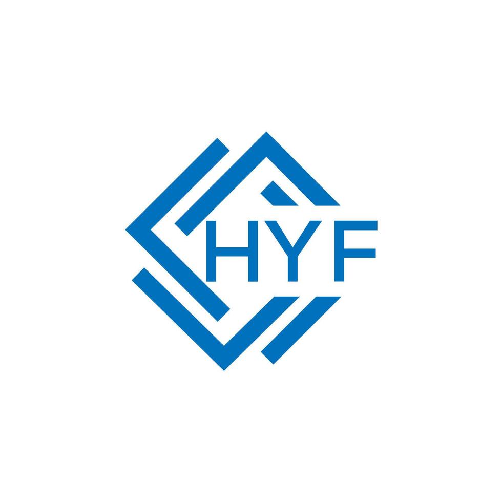 hyf criativo círculo carta logotipo conceito. hyf carta design.hyf carta logotipo Projeto em branco fundo. hyf criativo círculo carta logotipo conceito. hyf carta Projeto. vetor