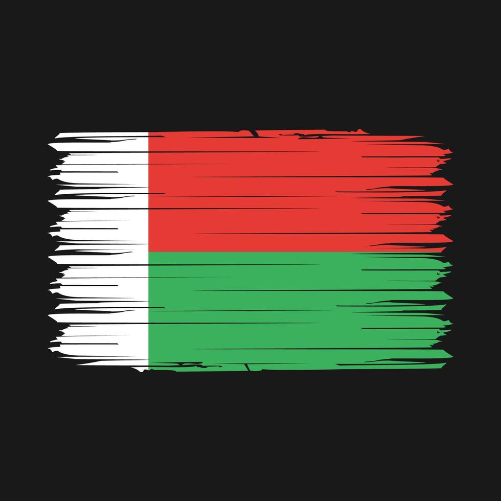 ilustração vetorial de pincel de bandeira de madagascar vetor