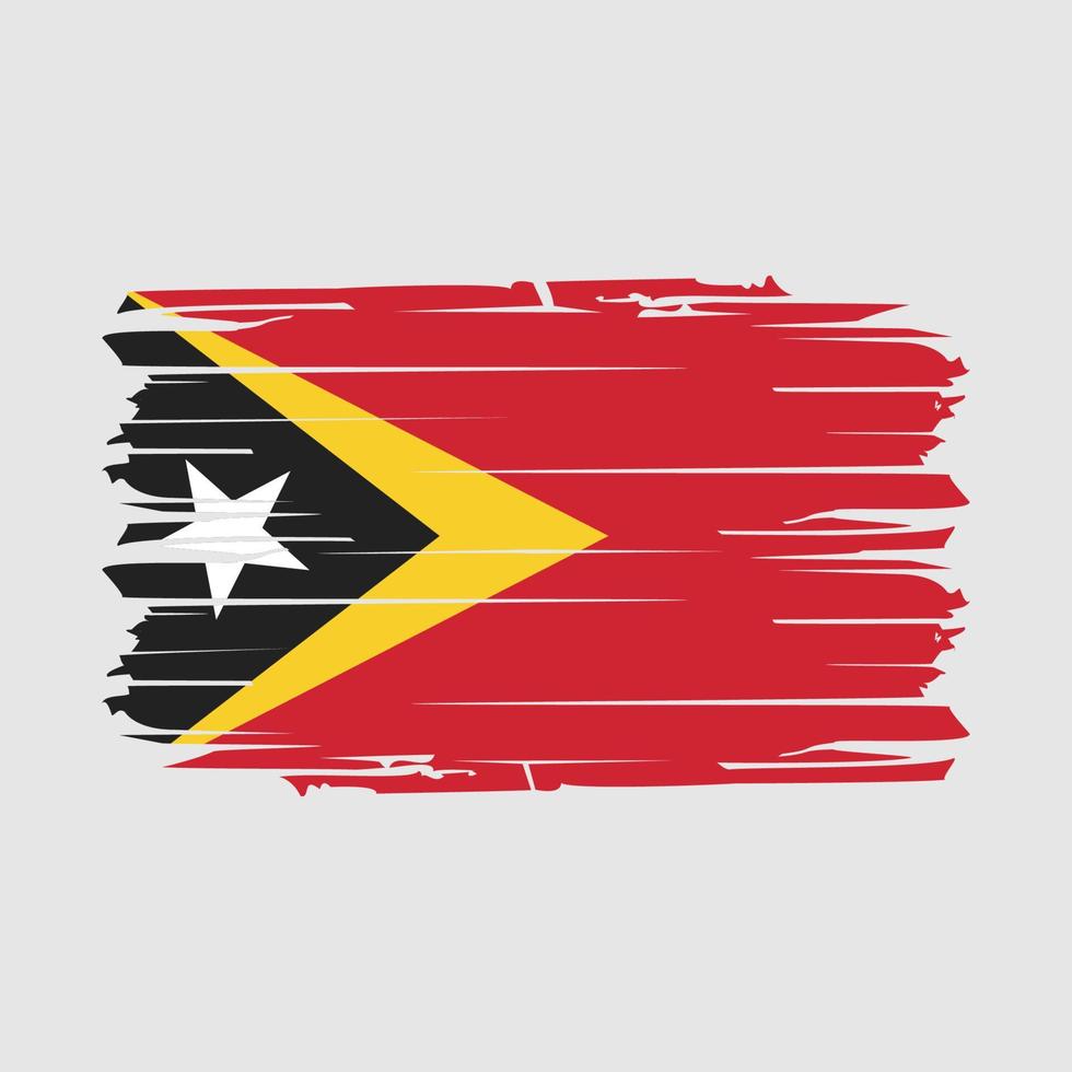 vetor de escova de bandeira de timor leste