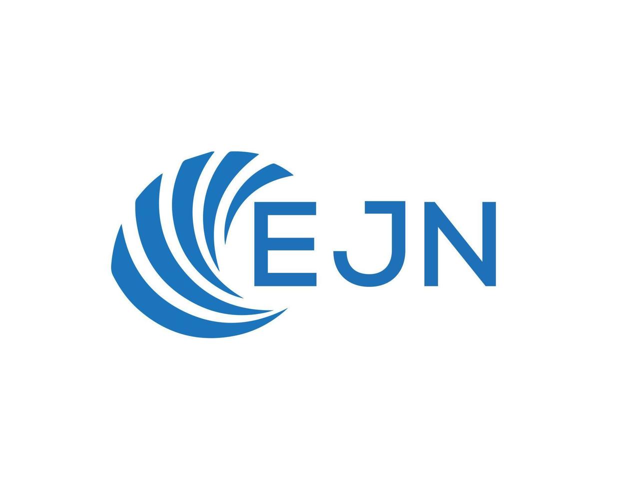 ejn carta logotipo Projeto em branco fundo. ejn criativo círculo carta logotipo conceito. ejn carta Projeto. vetor