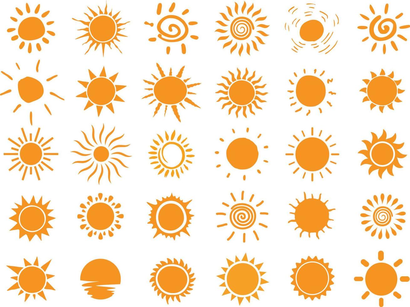 Sol SVG pacote, Sol clipart, Sol vetor, Sol cricut, Sol cortar arquivo, Sol silhueta, monograma Sol svg, risonho Sol svg, png, dxf vetor