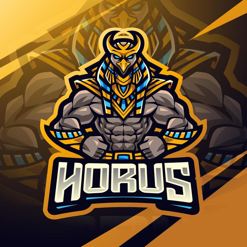 horus lutador esport mascote logotipo Projeto vetor