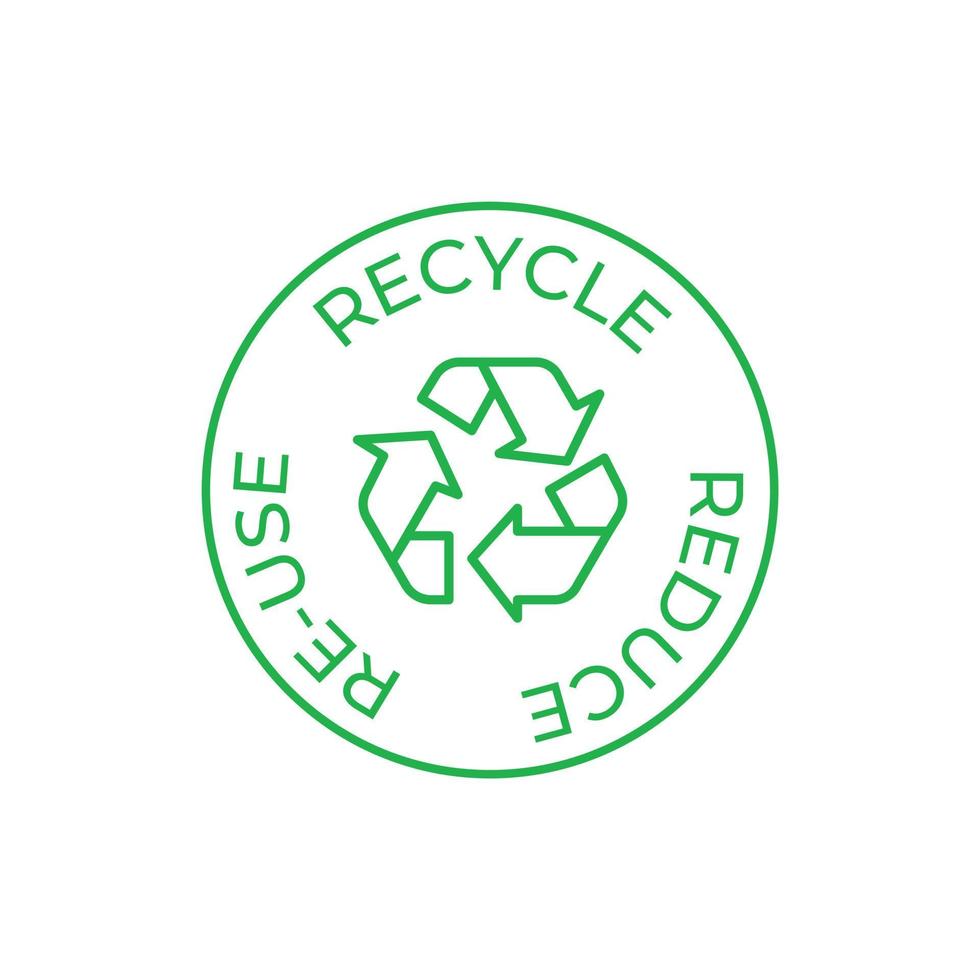 reciclar, reuso, reduzir vetor ícone