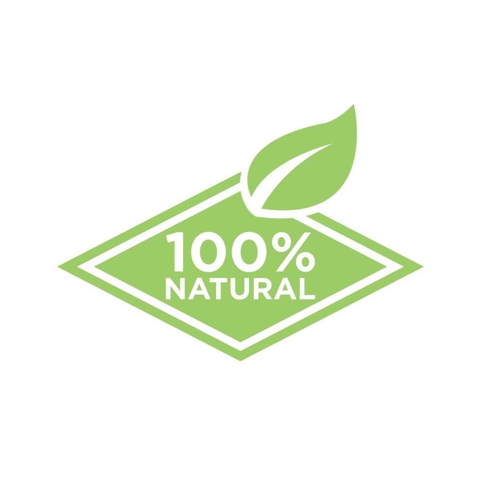 100 natural vetor logotipo Projeto