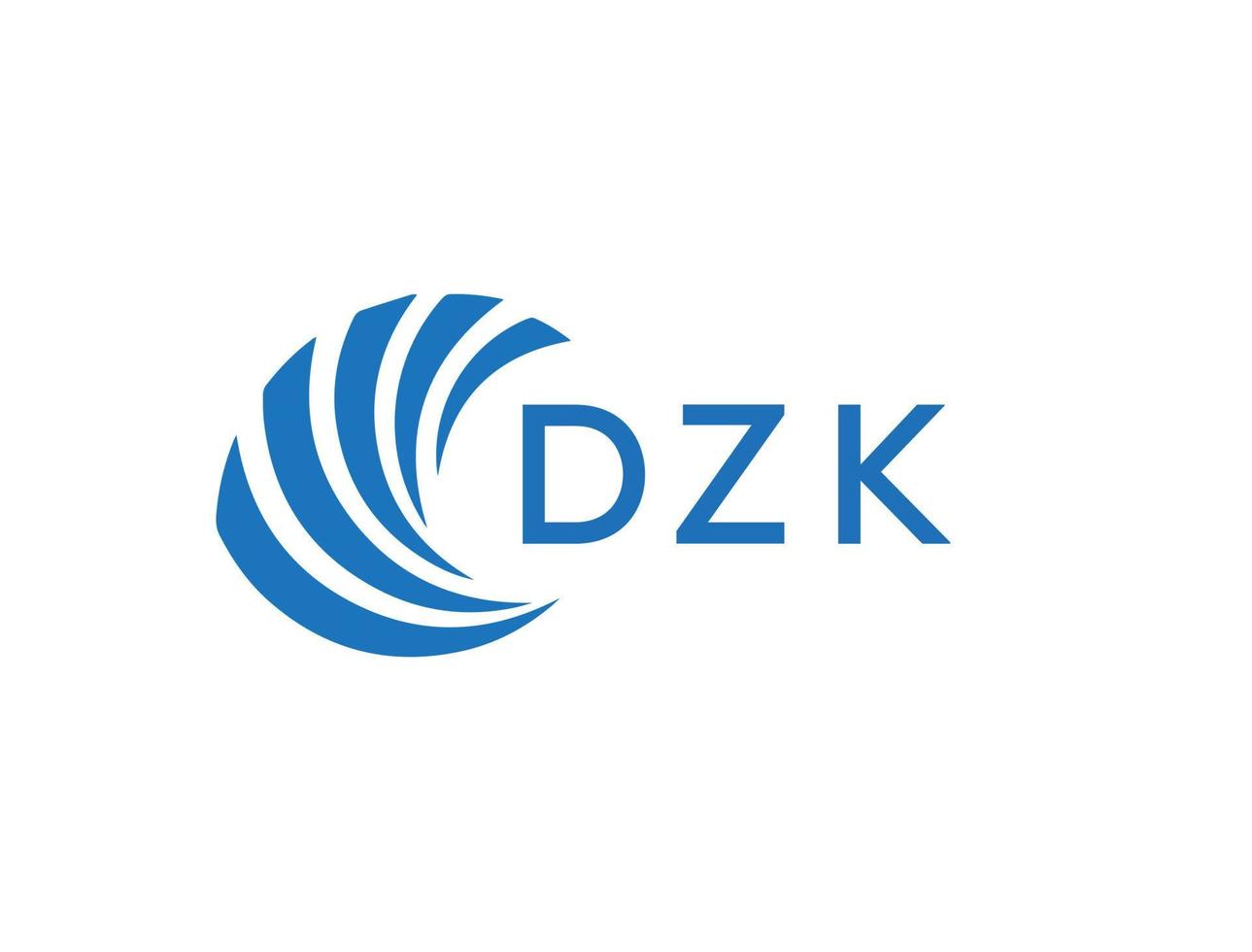 dzk carta logotipo Projeto em branco fundo. dzk criativo círculo carta logotipo conceito. dzk carta Projeto. vetor