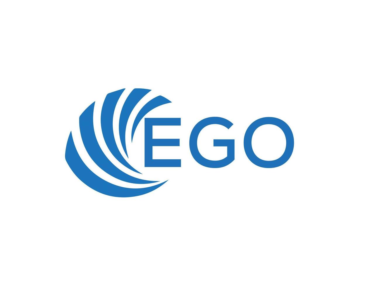 ego carta logotipo Projeto em branco fundo. ego criativo círculo carta logotipo conceito. ego carta Projeto. vetor