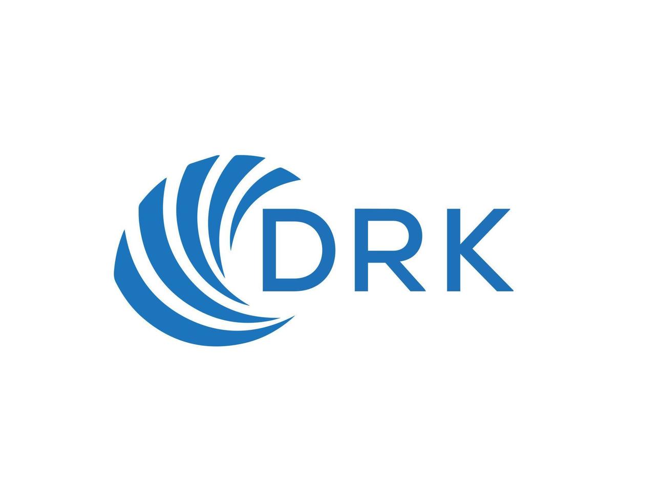 drk carta logotipo Projeto em branco fundo. drk criativo círculo carta logotipo conceito. drk carta Projeto. vetor